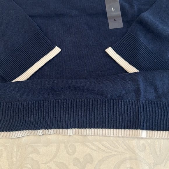 COPY - Alfani Lightweight Sweater W/ Contrast Edge - Picture 7 of 11